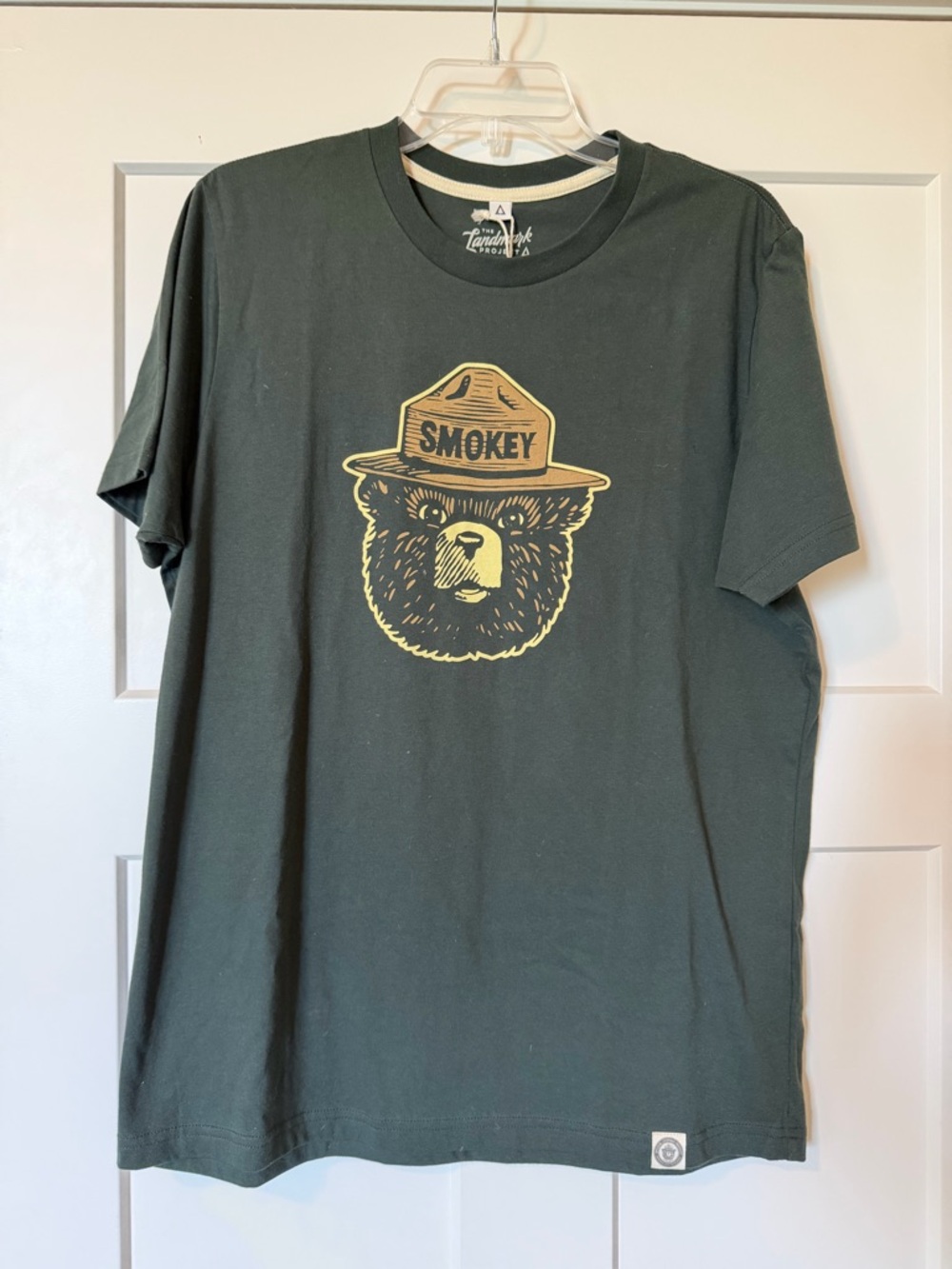 NWT Smokey Bear T-shirt, green, cotton/poly blend, unisex size L